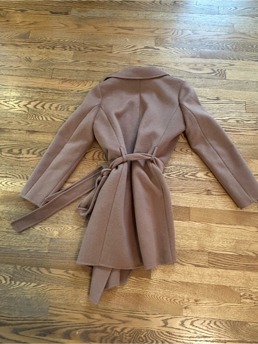 lucky brand Women's Taupe Wool-Blend Wrap coat size medium - Picture 2 of 2